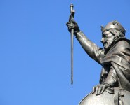 A statue of King Alfred the Great, Anglo-Saxon King