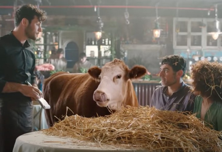 A still from Vegan Friendly UK's latest advert