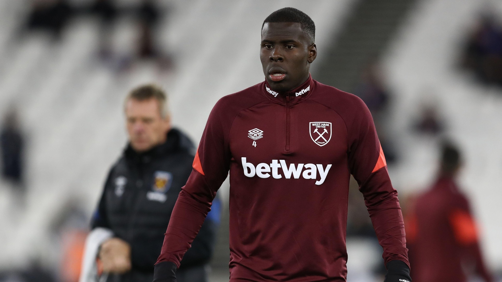 Kurt Zouma training on the pitch