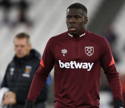 Kurt Zouma training on the pitch