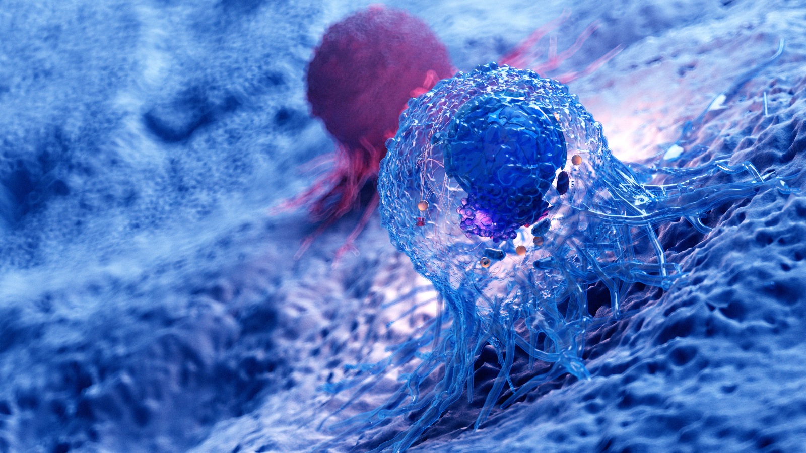 A 3d rendered illustration of the anatomy of a cancer cell