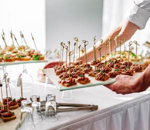 plate of catering food