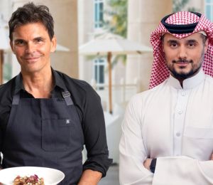 Chef Matthew Kenney and Prince Khaled bin Alwaleed Al Saud