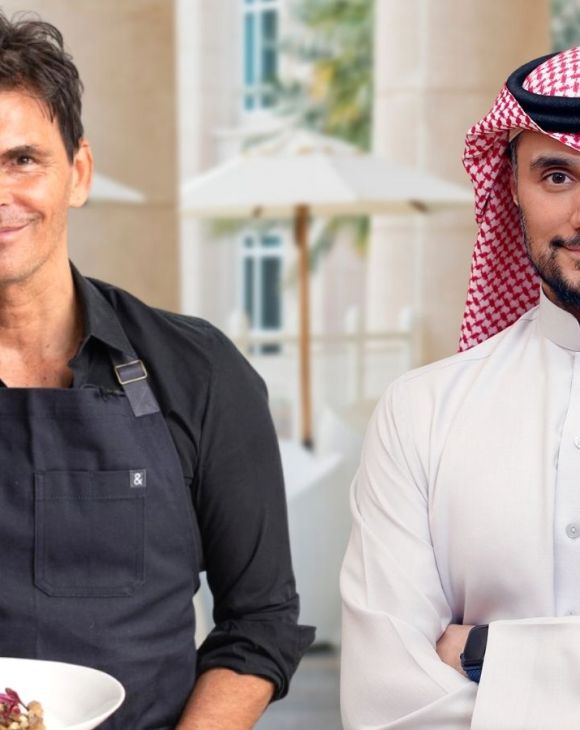 Chef Matthew Kenney and Prince Khaled bin Alwaleed Al Saud