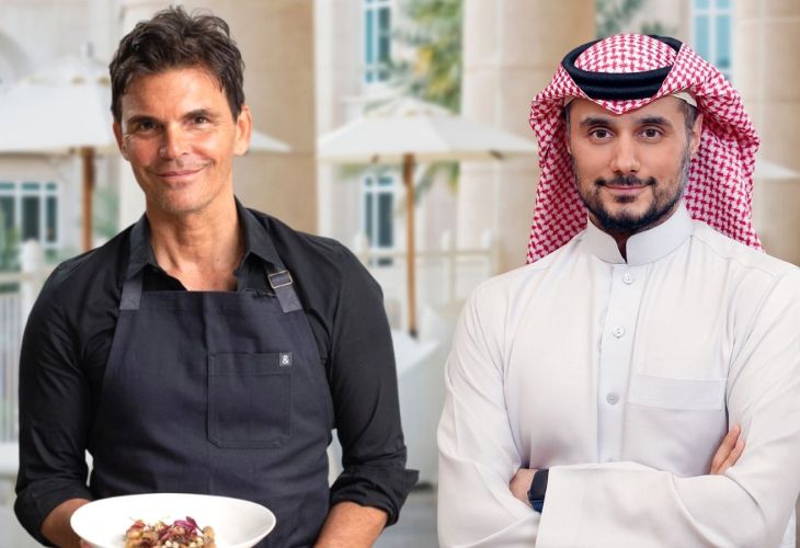 Chef Matthew Kenney and Prince Khaled bin Alwaleed Al Saud