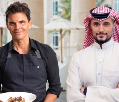 Chef Matthew Kenney and Prince Khaled bin Alwaleed Al Saud