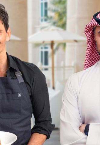 Chef Matthew Kenney and Prince Khaled bin Alwaleed Al Saud