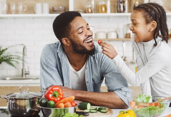 Family eating healthy