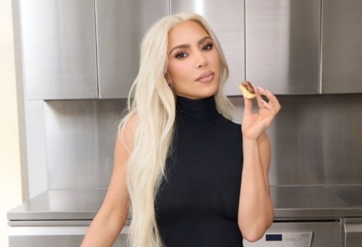 Kim Kardashian eating Beyond Meat