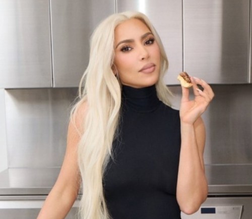 Kim Kardashian eating Beyond Meat