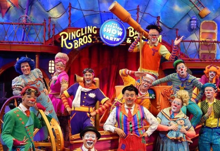 clowns at the Ringling Bros circus