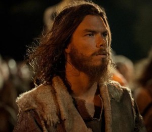 Sam Corlett starring in Vikings Valhalla is being filmed on set