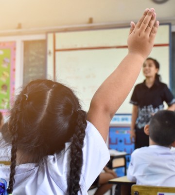 children in classroom learning